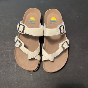 Maui Island Sandals White‎ Size 7 New never worn